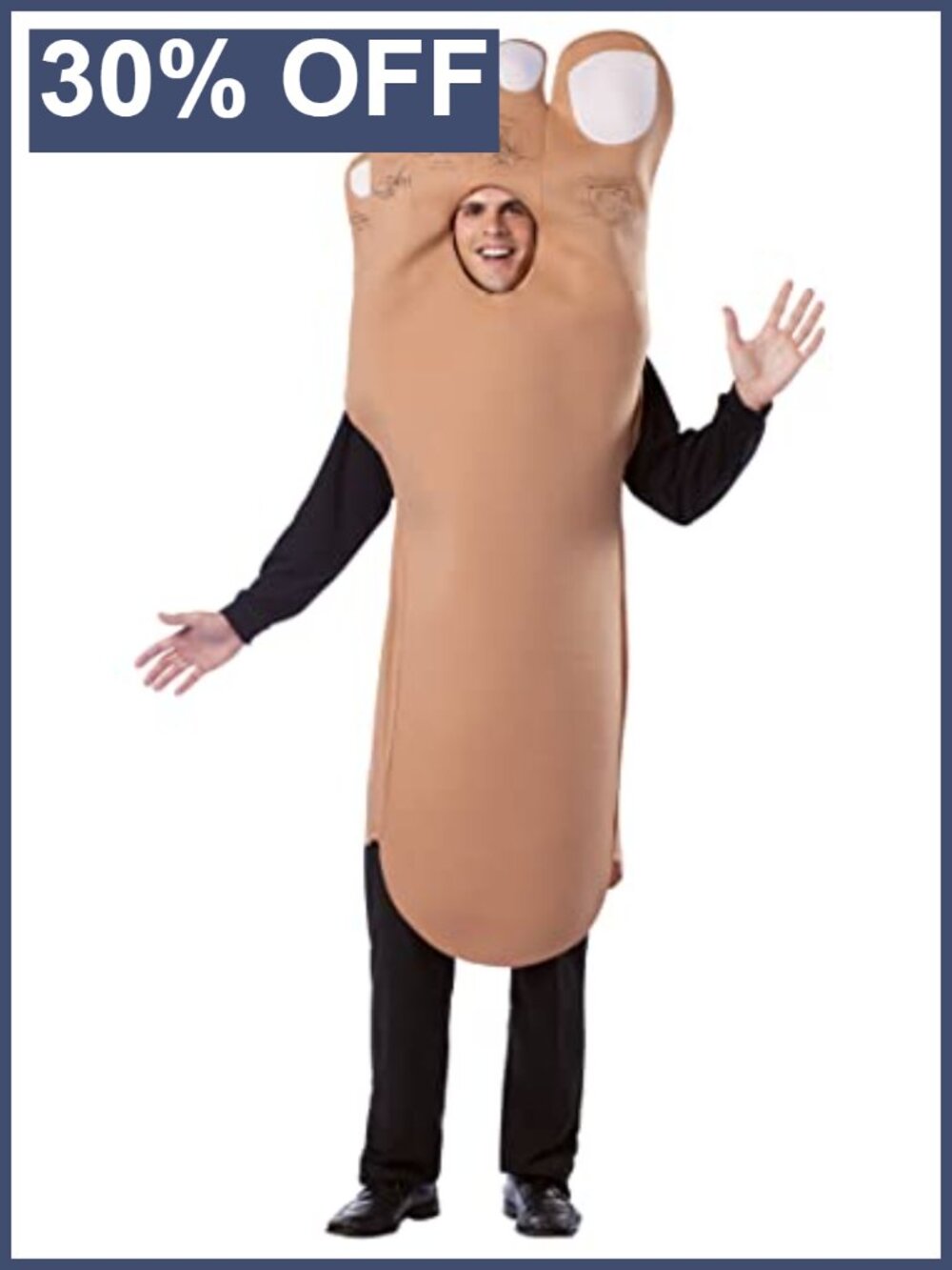 Big Foot Adult Costume Foam Tunic Funny Halloween One Size
